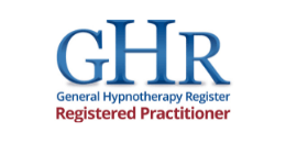GHR (General Hypnotherapy Register) logo with the text 'Registered Practitioner'.